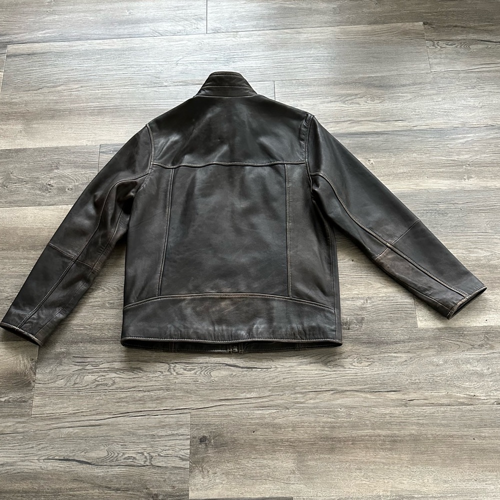 Tommy Bahama Men’s Rocker Highway Leather Jacket- Size Small - Picture 3 of 8